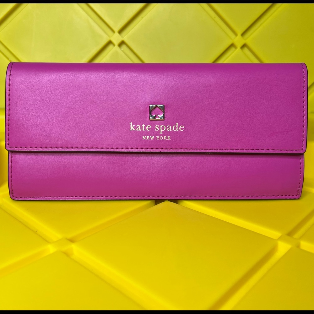 Kate Spade Pink Amelia Sawyer Street Leather Wallet